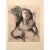 Original fine art charcoal drawing by an Iranian artist, signed lower right and dated in Solar Hijri script 1362 (1362 SH...