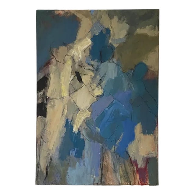 Abstract Composition, 1970s, Oil on Canvas For Sale