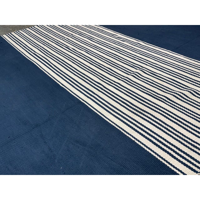 Textile 7ft 7in × 10ft 1 in Serena & Lily Signature Cotton Dhurrie Rug For Sale - Image 7 of 12