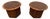 Mid-Century Modern Lane Acclaim Round Walnut Side Tables - Set of 2 - Refinished For Sale