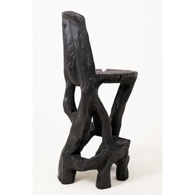 Sculptural Bar Chair in Wood by Logniture For Sale - Image 13 of 16