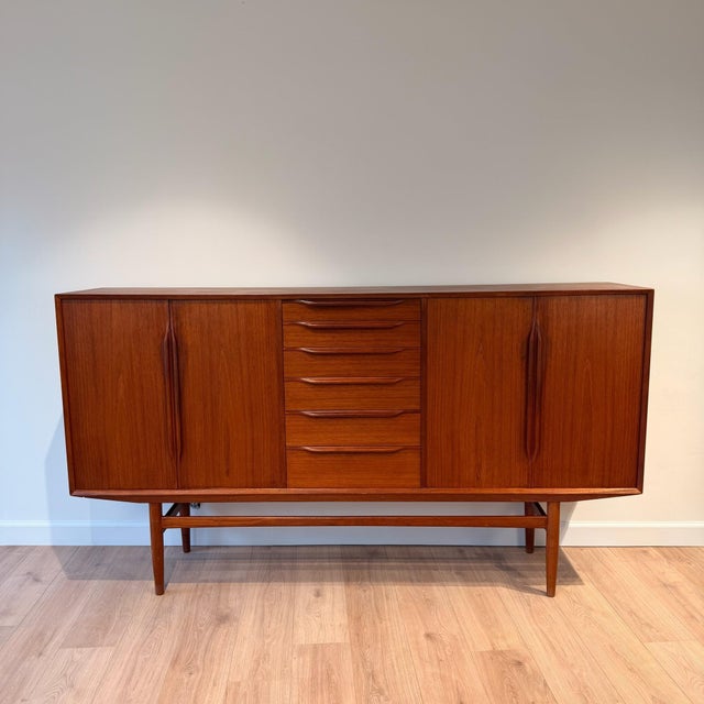 Mid Century Danish Modern Teak Highboard For Sale - Image 12 of 12