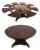 Vintage Regency Style Mahogany Radial Table For Sale
