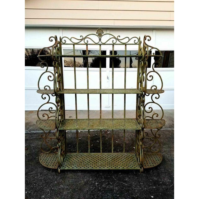 Antique French Wrought Iron Bakers Rack Etagere Chairish