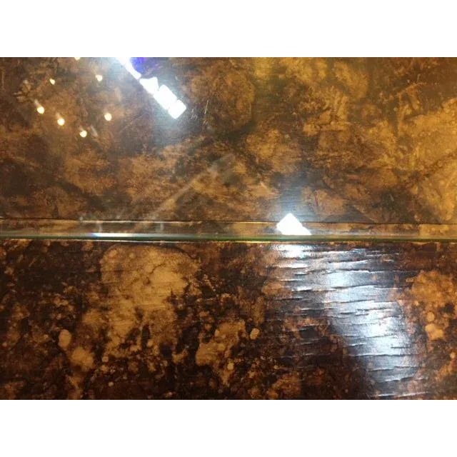 Faux Painted Glass Side Table - a Pair For Sale - Image 9 of 12