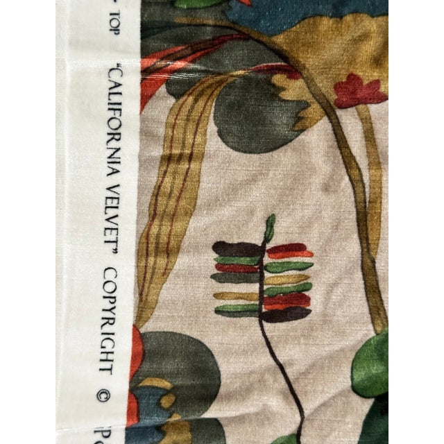 Gp & J Baker California Velvet Fabric 1 Yard For Sale - Image 4 of 6