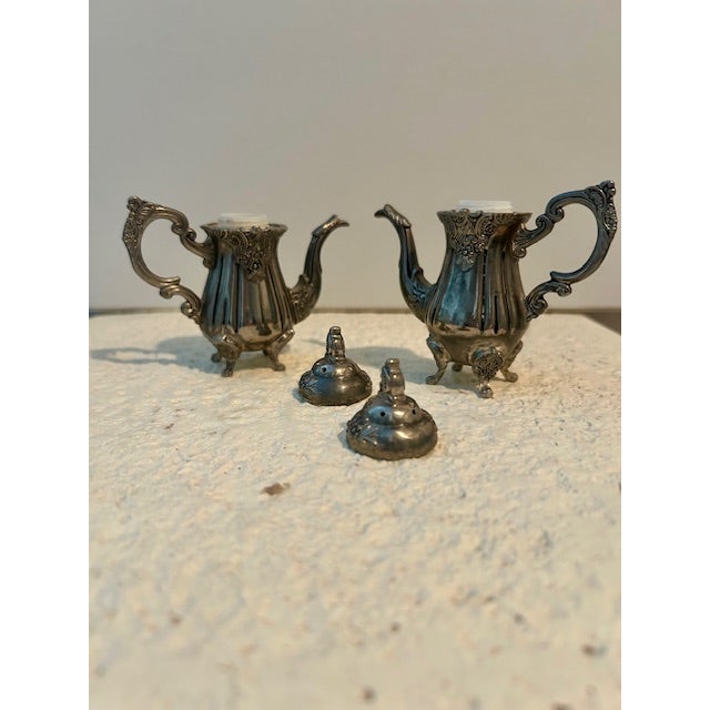 Godinger 1970s Godinger Silver-Plated Salt and Pepper Shakers- a Pair For Sale - Image 4 of 6