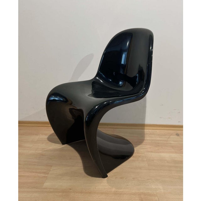 Panton Cantilever Chair in Black Pu by Verner Panton, Germany, 1971 For Sale - Image 6 of 18