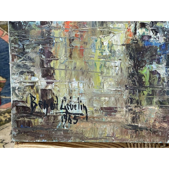 Modern Benoît Gebelin, A District of Paris, 1960s, Oil on Canvas For Sale - Image 3 of 8