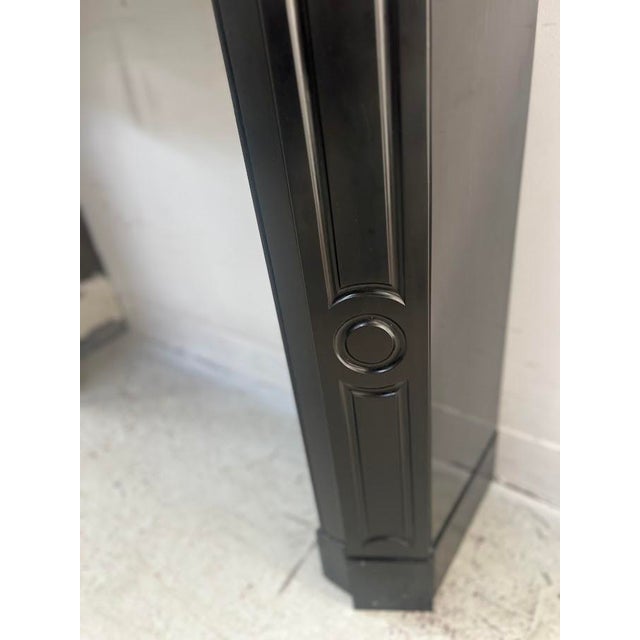 Louis XV Style Pompadour Fireplace with Speckled Black Marble For Sale - Image 9 of 15