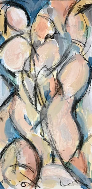 Figurative Landscape on Paper 15x11"