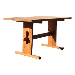 Vintage Danish Dining Table in Pine Wood, 1970s For Sale