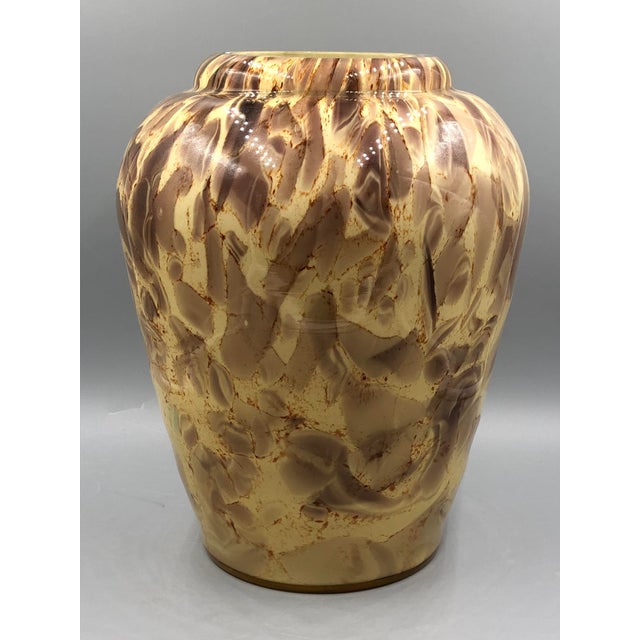 Large Murano Scavo Glass Tartaruga Vase, Tortoiseshell / Marble Design, Italy, 1970s For Sale - Image 13 of 13