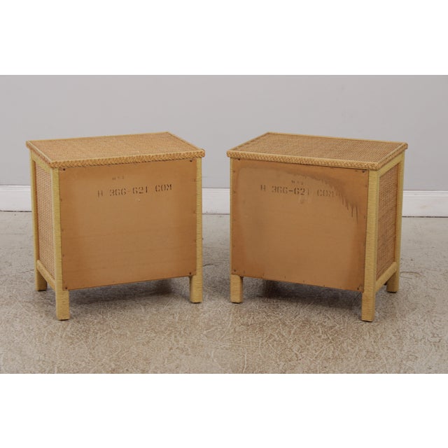Pair Lexington Henry Link Wicker Nightstands For Sale - Image 16 of 17
