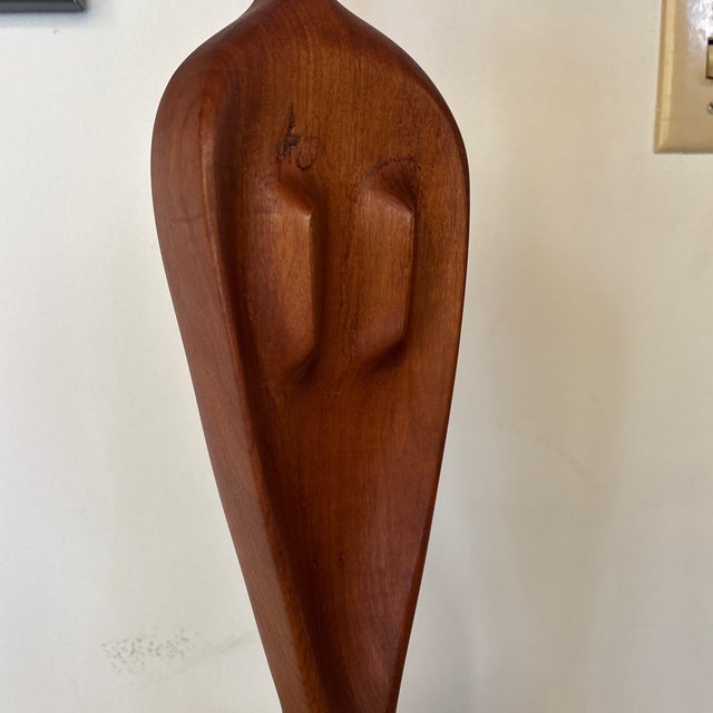 Danish Modern Figural Teak Carved Sculpture For Sale - Image 11 of 11
