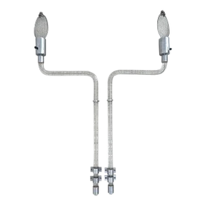 Peter Hamburger Chrome Lucite Wall Sconces - a Pair