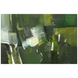 Janine Collier Oil on Canvas Titled "Val D'Oise," 20th Century
