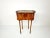 Wood Vintage Kidney-Shaped Side Table with Brass Details For Sale - Image 7 of 14