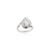 2.07Ct Pear-Cut Aquamarine Diamond Cluster Ring in 18k White Gold Size 8 For Sale - Image 10 of 16