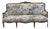 Antique French Louis XV–Style Sofa — Thibaut Katsura Lavender & Amethyst Velvet For Sale