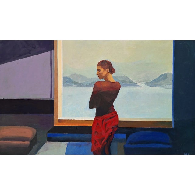 Danuta Dabrowska-Siemaszkiewicz, Lady in the Window, 2025, Oil on Canvas For Sale - Image 4 of 4