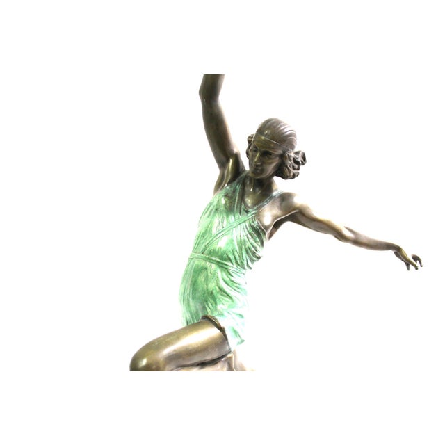 1990s Art Deco Figurine Female Javelin Thrower For Sale - Image 16 of 18