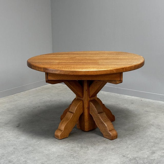 Vintage Extendable Dining Table in Oak from De Puydt, Belgium, 1970s For Sale - Image 12 of 12