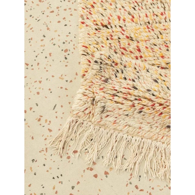 Beige Vintage Azilal Berber Rug For Sale - Image 8 of 9