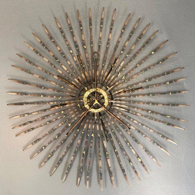 Ron Schmidt Large Brutalist Sunburst With Starburst Nail Art Wall