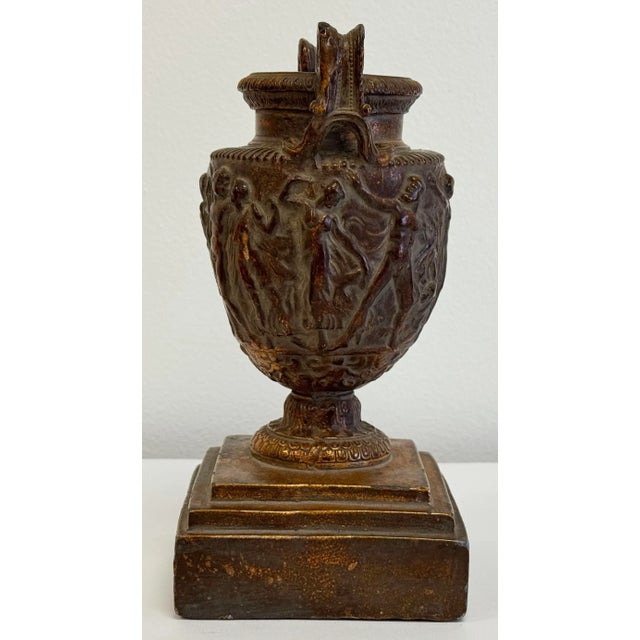 Vintage Bronze Neo-Classical Style Urn For Sale In Kansas City - Image 6 of 9