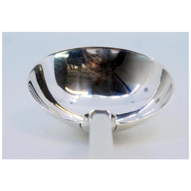 Plain Silver Sauce Spoon with Flared Handle For Sale - Image 4 of 7