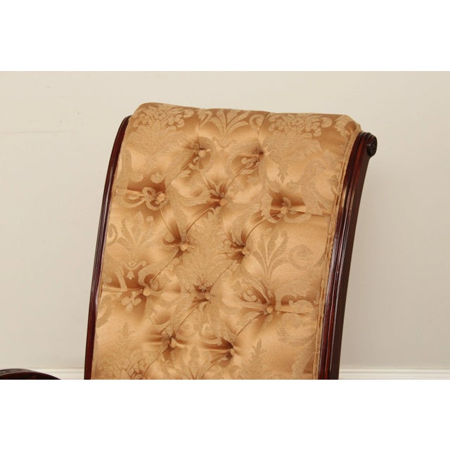 Wood French Regency Style Carved Mahogany Armchairs - A Pair For Sale - Image 7 of 13