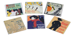 Paris Decor Coasters, 1970s, Set of 6