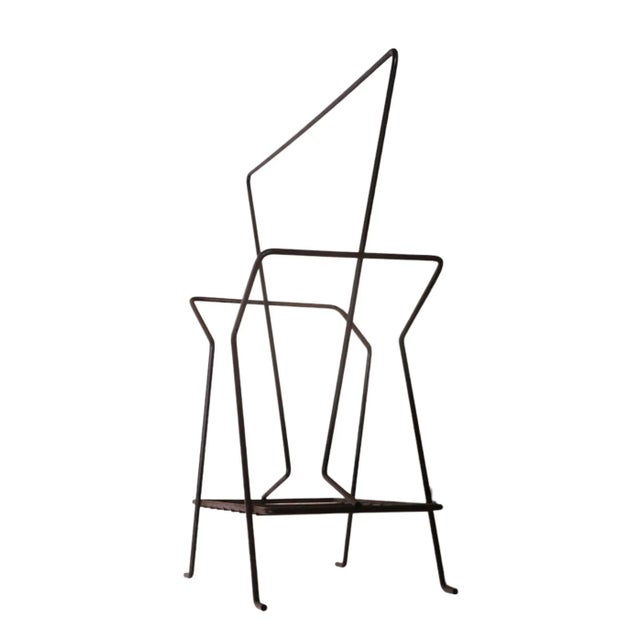 Mid Century Wire Magazine Rack by Richard Galef For Sale In New York - Image 6 of 7