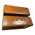 Vintage Industrial Salesman Sample Cases – Set of 2 Brown Fiberboard Luggage, Mid-Century Storage Decor For Sale