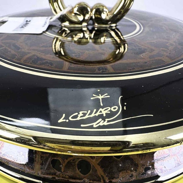 ceramic object holder l.cellarosi Height: 16 Diameter: 19.5 This piece is attributed to the mentioned designer/maker. It...