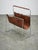 Italian Modernist Leather and Chrome Magazine Rack, 1980s For Sale - Image 9 of 11