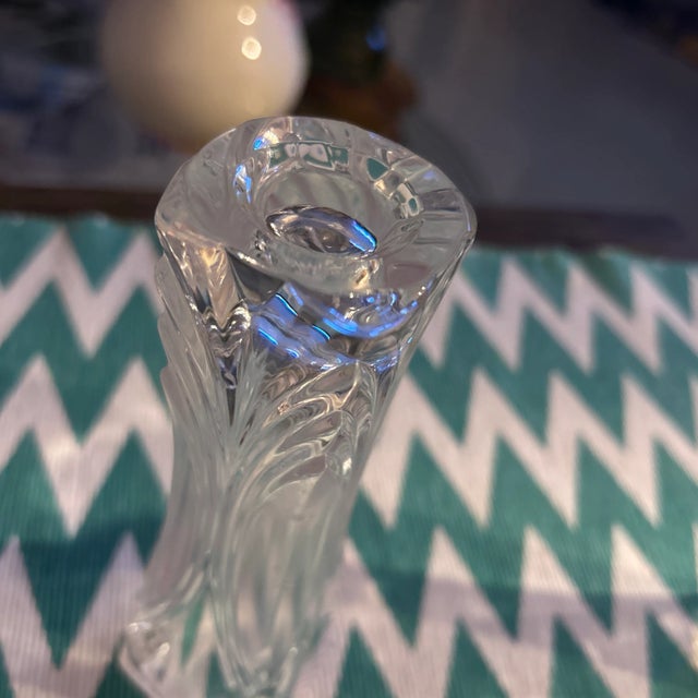 Vintage Early 20th Century Crystal Small Vase For Sale - Image 11 of 11