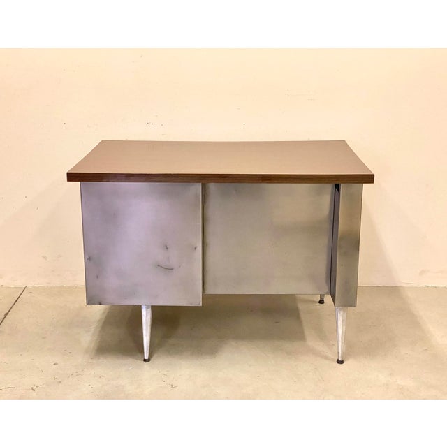 Metal Vintage Iron Desk, 1970s For Sale - Image 7 of 14