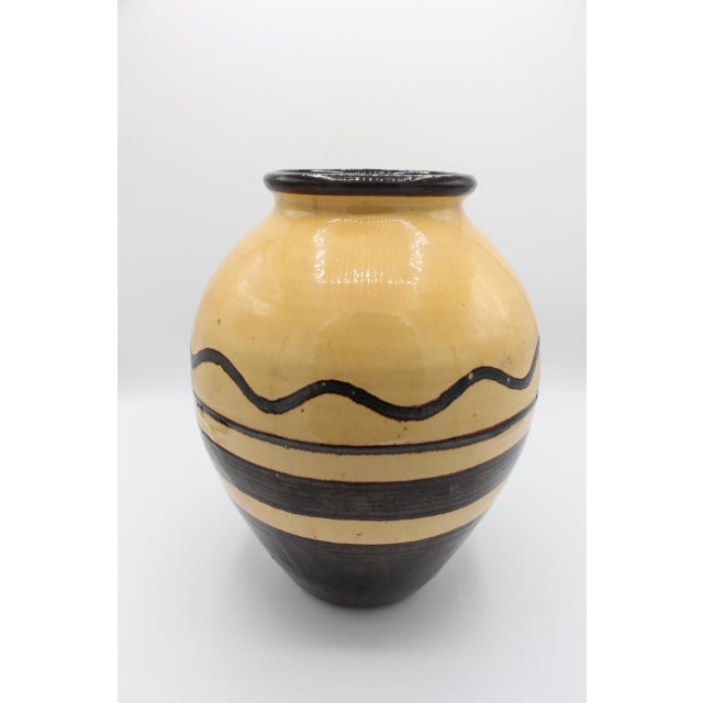 Brown Art Deco Ceramic Vase by Paul Jacquet for Primavera, 1930s For Sale - Image 8 of 8