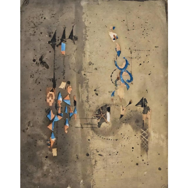 Original color etching with aquatint by Johnny Friedlaender (German/French, 1912–1992), one of the 20th century's foremost...