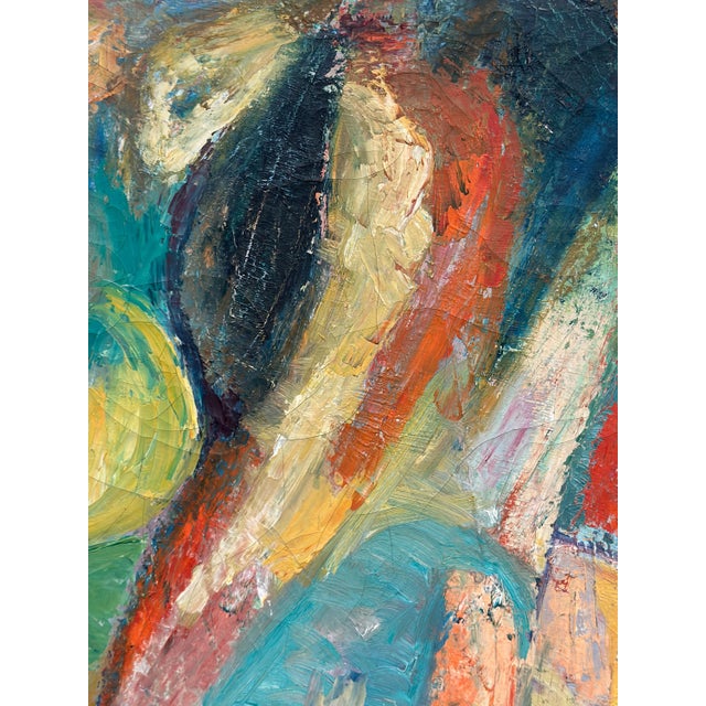 Abstract Composition, 1950s, Oil on Canvas, Framed For Sale - Image 14 of 18