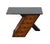 Contemporary Rare Hickory White Burled Walnut Contemporary Modern / Art Deco 30" X-Frame Nightstand / Accent Table For Sale - Image 3 of 12
