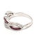 Early 21st Century 1.3ctw Ruby & Diamond Criss Cross Band Ring, 18k White Gold, Ring Size 7 For Sale - Image 5 of 6