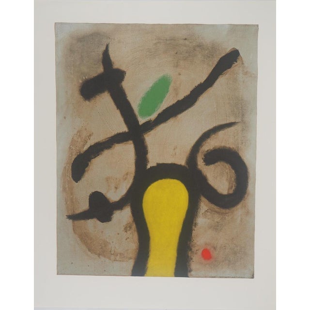 Joan Miró (1893-1983) Yellow Woman and Bird Color lithograph after a painting by the artist Signed in the plate On wove...