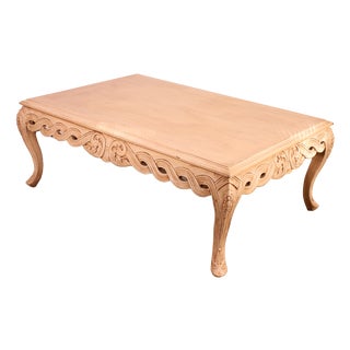 Polychrome Wooden Coffee Table, 1980s For Sale
