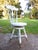 Wood Antique Painted High Back Piano Stool W/ Nautical Glass Claw Feet For Sale - Image 7 of 18