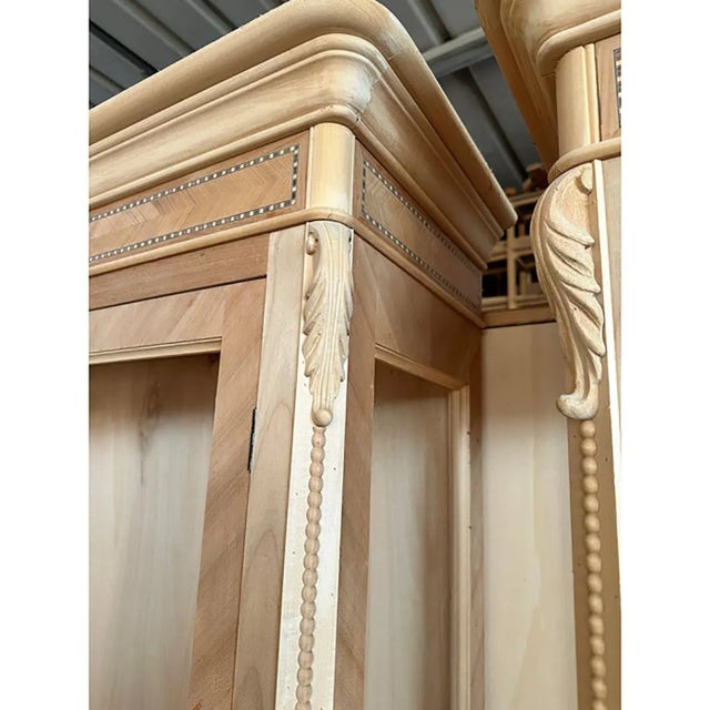 Walnut Cupboard with Cherry Inlays in Natural Raw Wood from Simoeng For Sale - Image 10 of 12