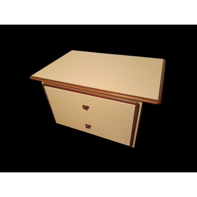 Vintage Lacquered Bedside Tables, 1980s, Set of 2 For Sale - Image 4 of 10