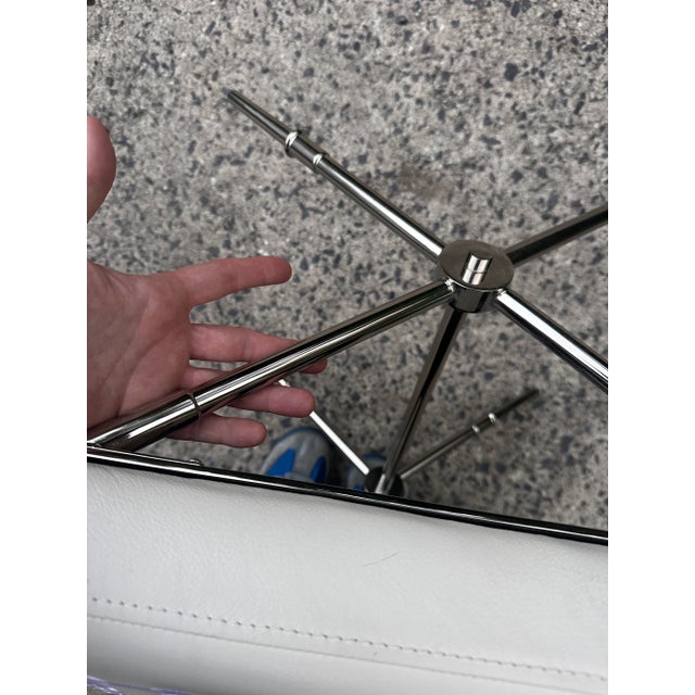 White Jonathan Adler ‘Rider’ X Bench For Sale - Image 8 of 9